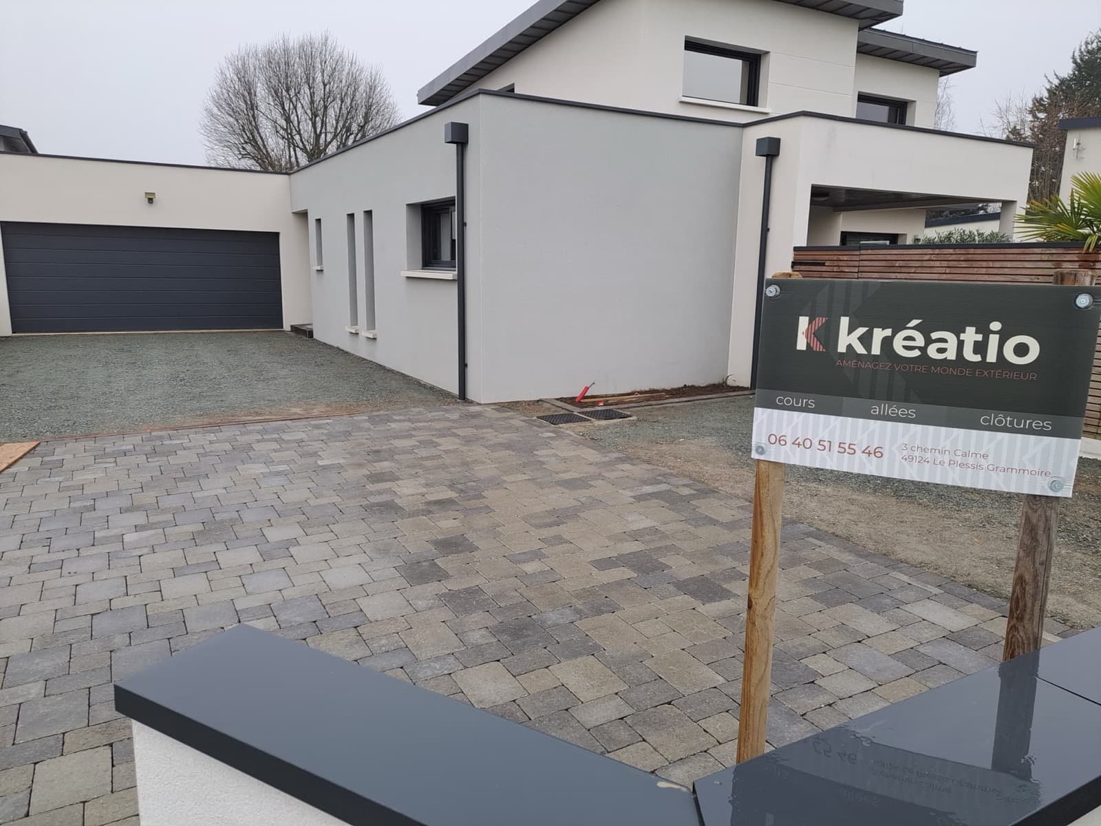 Cour en Pavage Béton Multiformat