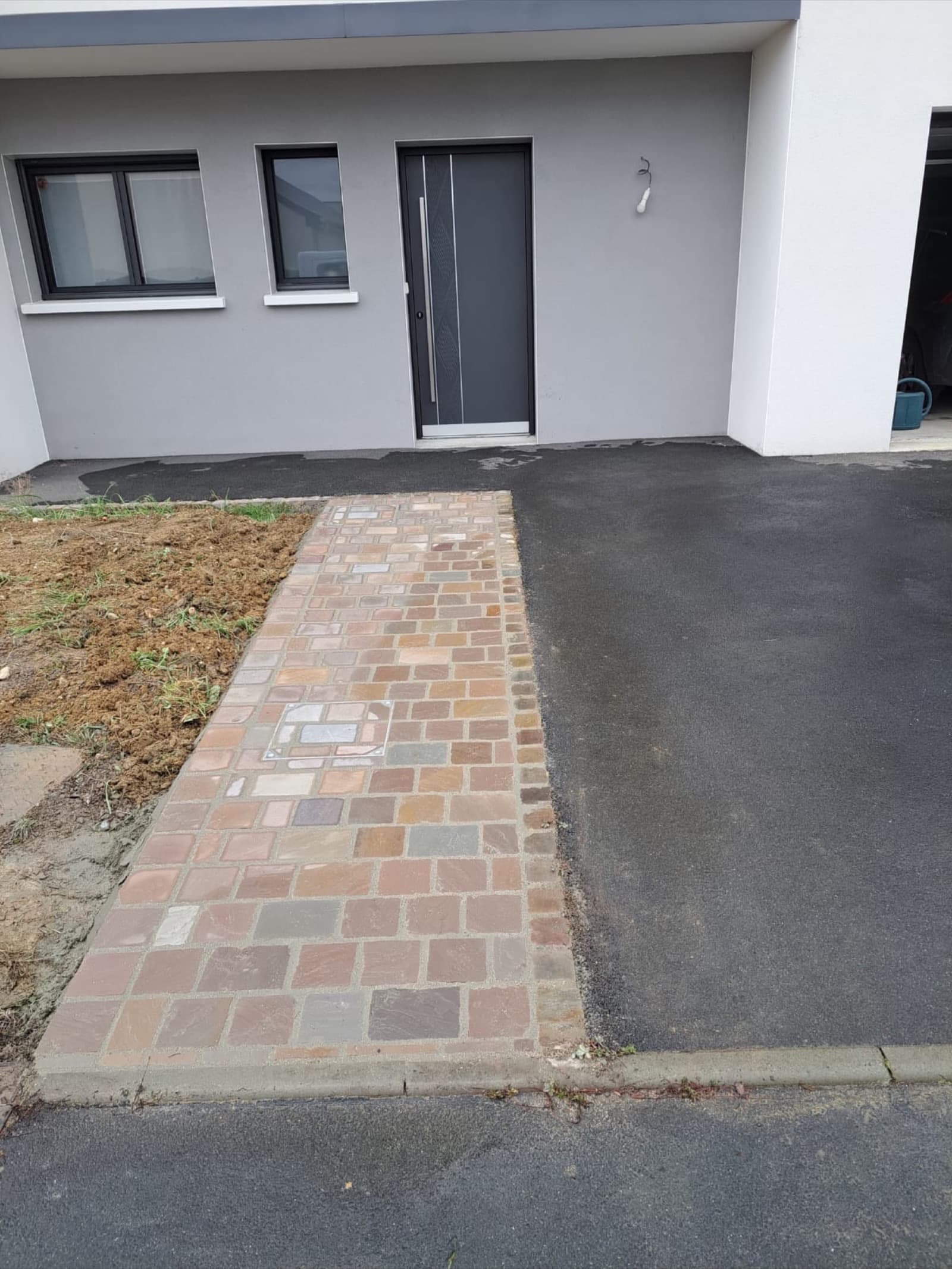 Allée Pavés Grès des Indes Multicolor